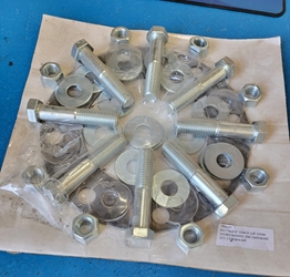 6" BUTTERFLY BOLT PACK, ZINC PLATED (with Gasket) Butterfly Valves, Bolt Pack with Gasket, Pool Supplies